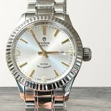 Tudor — Tudor Style 12110 Diamond Analog Automatic Box Papers Swiss — Watch — resale