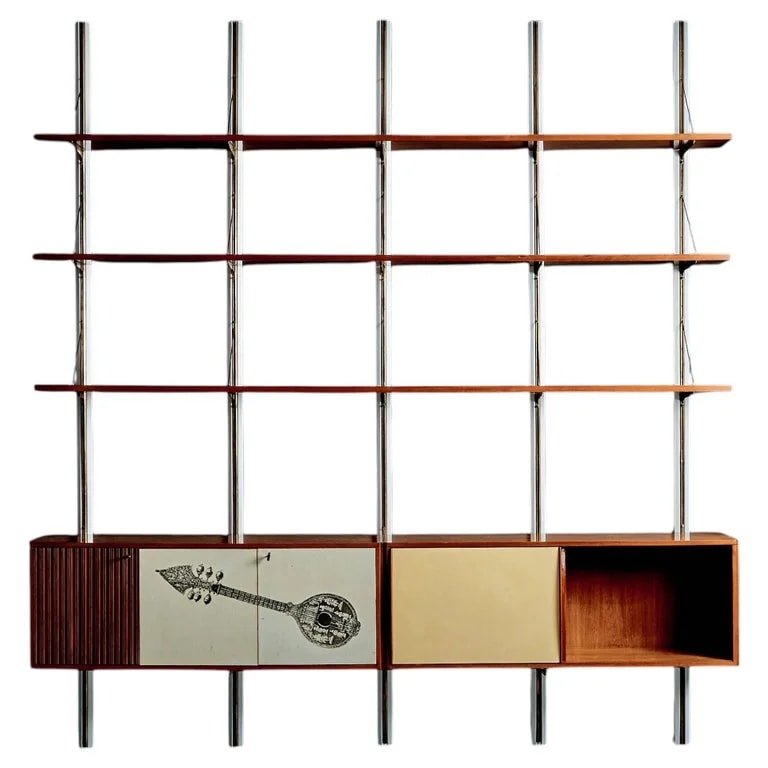 Wall-mounted Shelving Unit Attributed To Osvaldo Borsani, Italy, 1950s — Furniture — resale