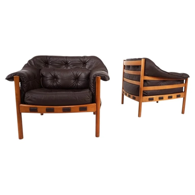 Coja Culemborg, Sven Ellekaer — Pair of Coja Leather Lounge By Sven Ellekaer, 1960 — Furniture — resale