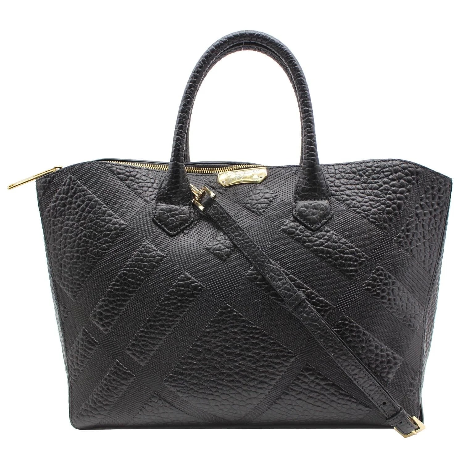 Burberry — Burberry Dewsbury Medium Grain Check Embossed — Handbag — deal