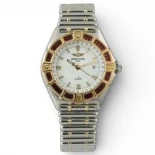 Breitling Lady J Class 18k Gold & Stainless Steel White 31mm W/ BOX 3