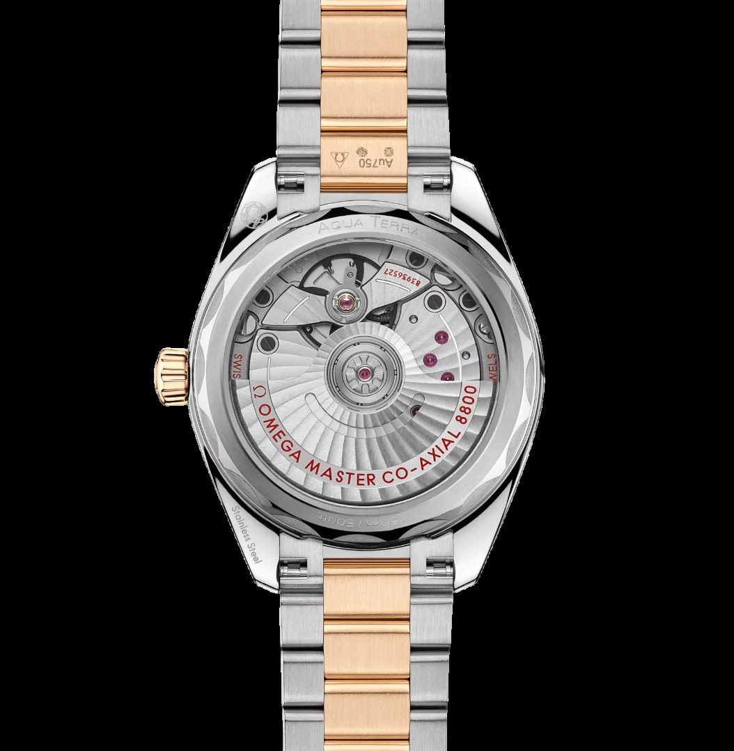 Omega Seamaster Aqua Terra Stainless Steel &Amp; 18K Moonshine™ Gold Lady's 2