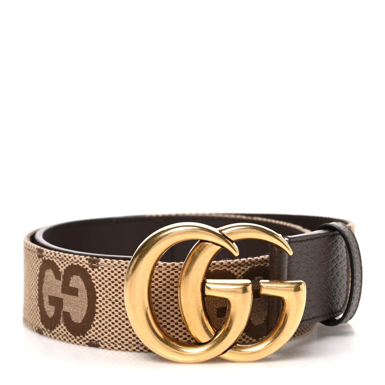 Gucci — Jumbo GG Textured Dollar Double G 40mm Belt 80 32 — Accessory — resale