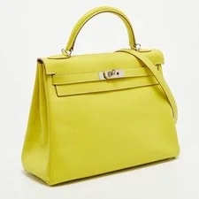 Hermes Kelly 32 Retourne Palladium Finish LimeGris Perle Top 3