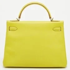 Hermes Kelly 32 Retourne Palladium Finish LimeGris Perle Top 4