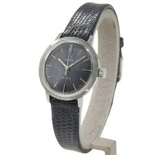 Omega de Ville 535 013 Stainless Steel / Leather 25mm Navy Dial #NW406 2