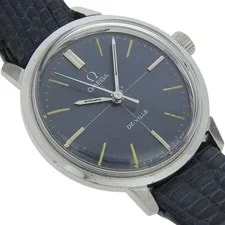 Omega de Ville 535 013 Stainless Steel / Leather 25mm Navy Dial #NW406 3