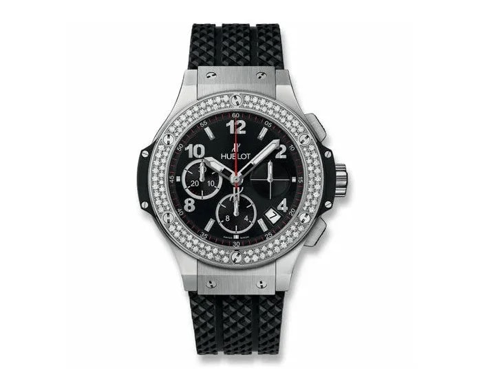 Worldofluxuryus — Hublot Big Bang Chronograph Stainless Steel & Diamonds — Watch — resale