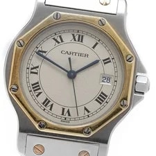 Cartier — Cartier Santos Octagon LM W2001583 Yellow Gold Bezel Quartz Watch_973601 — Watch — resale