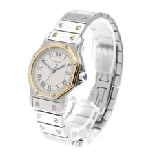 Cartier Santos Octagon LM W2001583 Yellow Gold Bezel Quartz Watch_973601 2