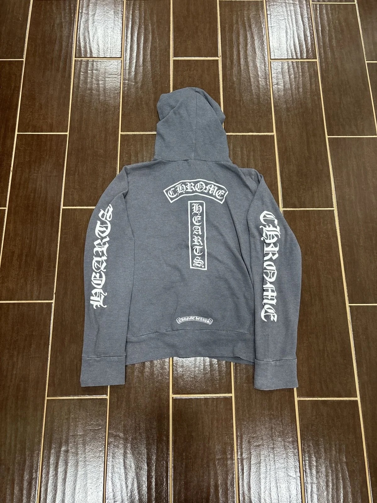 Chrome Hearts — Hearts T Bar Script Zip Up Hoodie — streetwear — resale