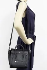 Celine Luggage Shopper Drum 2WAY With Box #TKB038 2