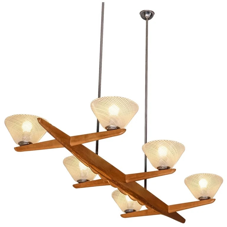 Mid-Century Modern Italian in Reticello Murano and — lighting — resale