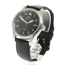 IWC — IWC Schaffhausen Pilot Mark XV IW325301 38mm SS Black Dial Leather #C392 — Watch — resale