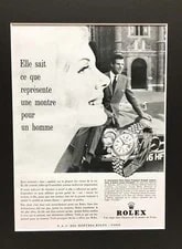Rolex 1960s Poster Colored France Paris Advertisement Antique Free 2