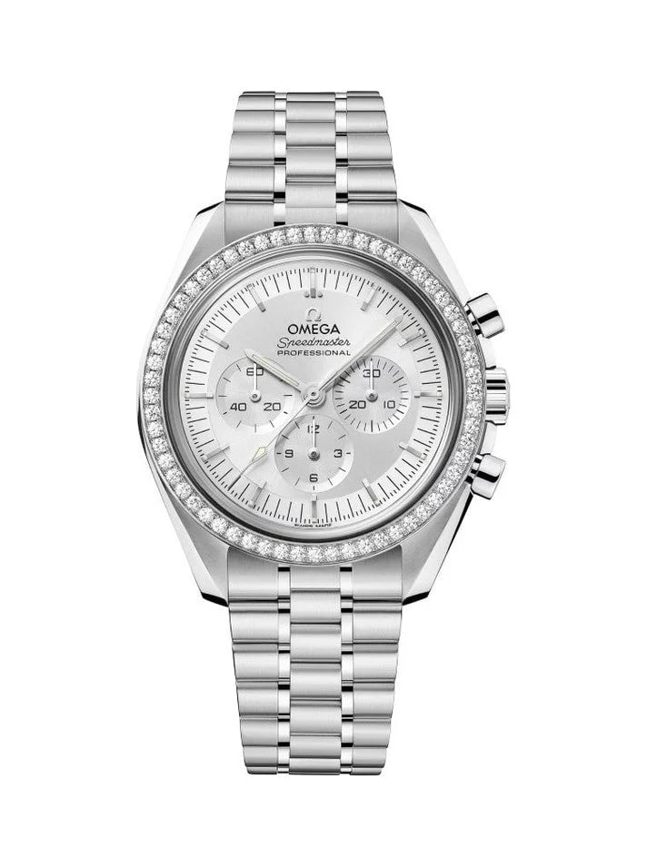 Worldofluxuryus — Omega Speedmaster Moonwatch Professional Chronograph 18K Canopus Gold™ & Diamonds — Watch — resale