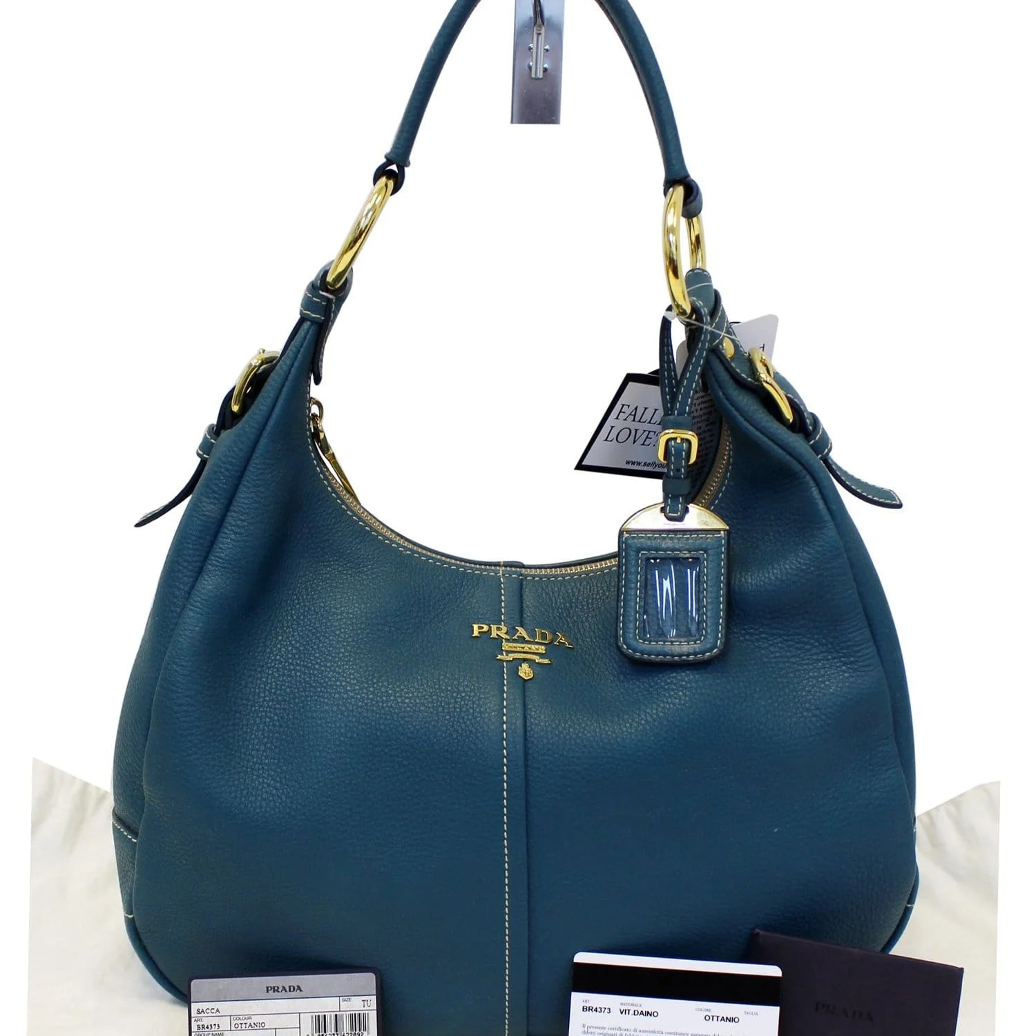 Prada — Prada Sughero Vitello Daino Zip Top Hobo — Handbag — resale