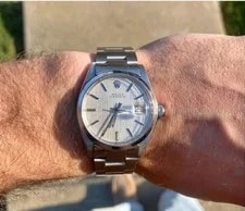 Rolex Oysterdate Silver Dial Stainless Steel Date Indicator 4