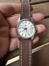 Tudor Prince Oyster Date WG Bezel Auto 34 Mm. Dial Hands Glass Perfect . 74034 2