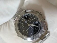 Working Item Battery Replaced Tag Heuer Cn1110 2000 Chronograph Black Dial 3