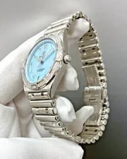 Breitling Chronomat Quartz 32mm Blue MOP Diamond Bezel A773102B1C1A1 3