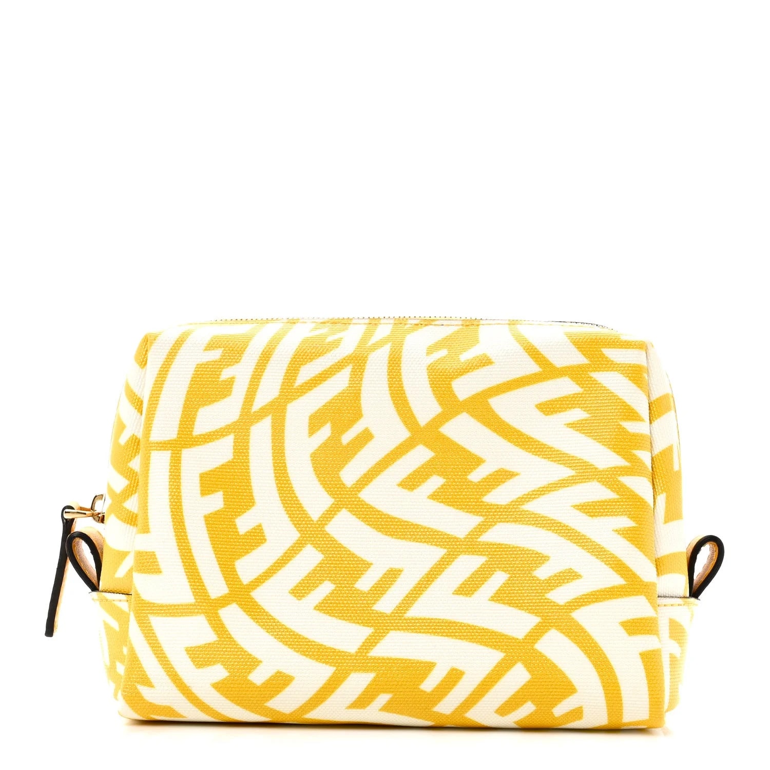 Fendi — X Sarah Coleman Vitello King Vertigo Small Trapezoid Beauty Pouch Mimosa — Accessory — resale