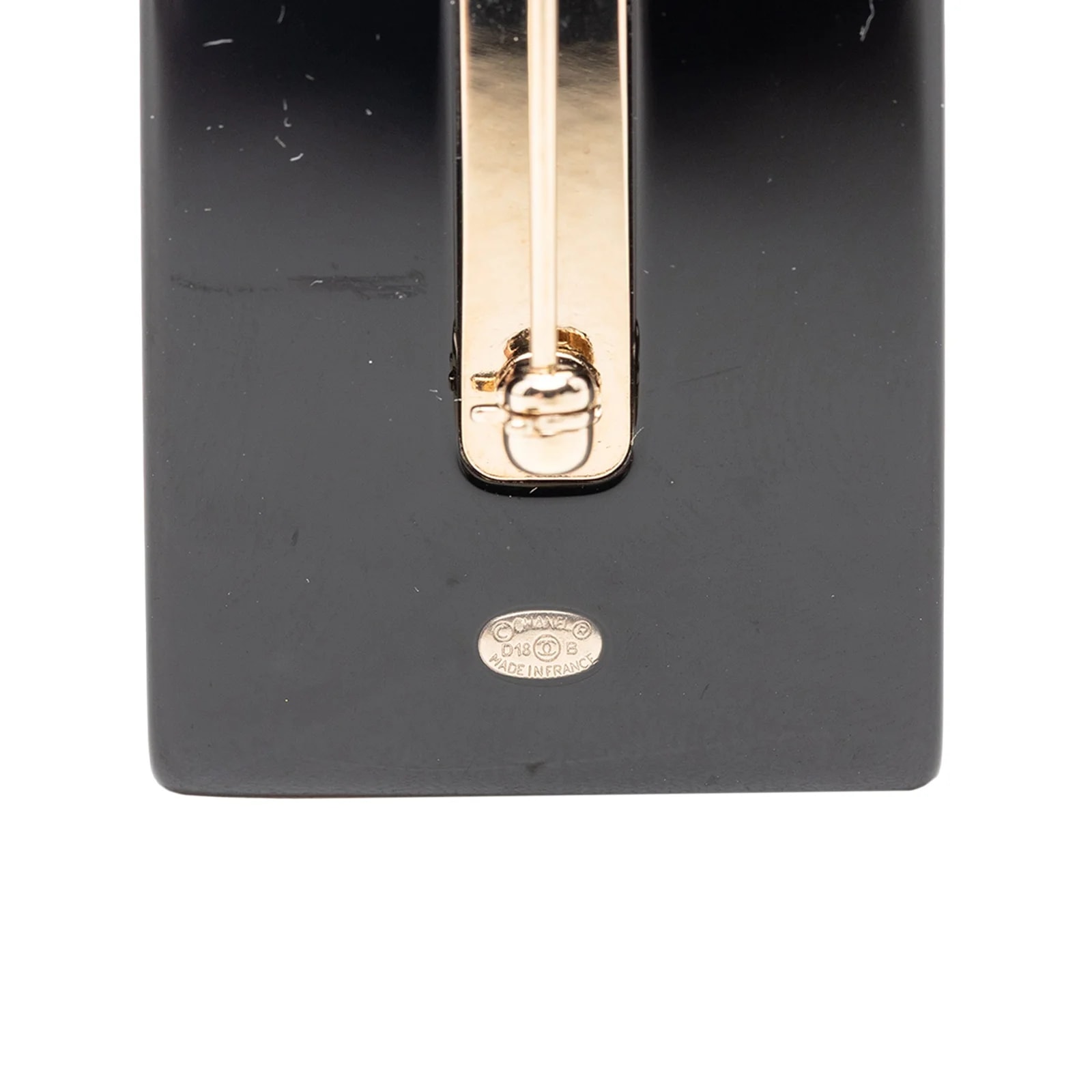 CC Resin and Faux Perfume Bottle Pin Brooch 3