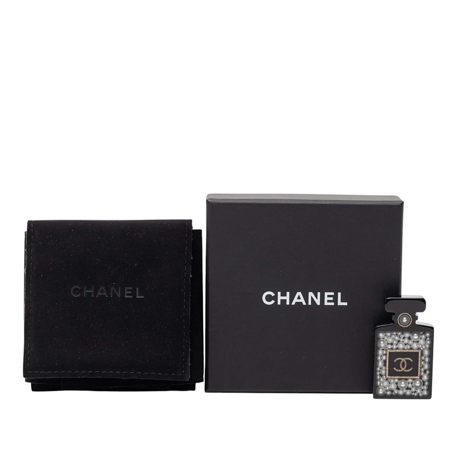 CC Resin and Faux Perfume Bottle Pin Brooch 4