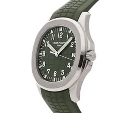 Patek Philippe Aquanaut White Gold Auto 39mm Green Rubber Strap 5168G-010 2