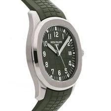Patek Philippe Aquanaut White Gold Auto 39mm Green Rubber Strap 5168G-010 3