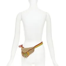 Christian Dior John Galliano 2004 Rasta Trotter Monogram Belt 2