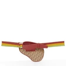 Christian Dior John Galliano 2004 Rasta Trotter Monogram Belt 3