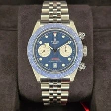 Tudor Black BAY Chrono 41MM M79360B Blue Boutique Edition Stainless Jubilee B&P 4