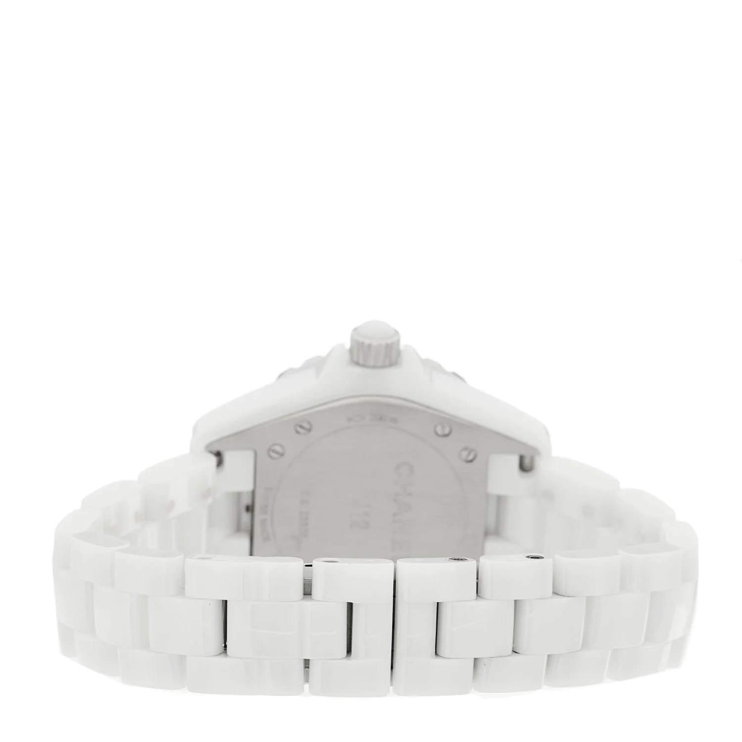 Stainless Steel Ceramic Diamond Dial 33mm J12 Quartz White 3