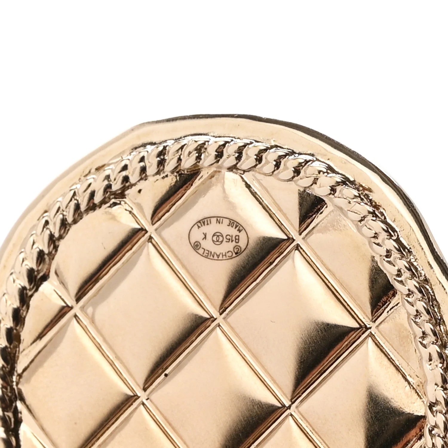 Metal CC Medallion Brooch 3