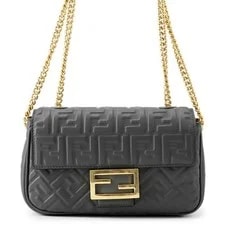 Fendi — Fendi Baguette Chain Midi Dark 8BR793AH9CF1IV7 — Handbag — resale