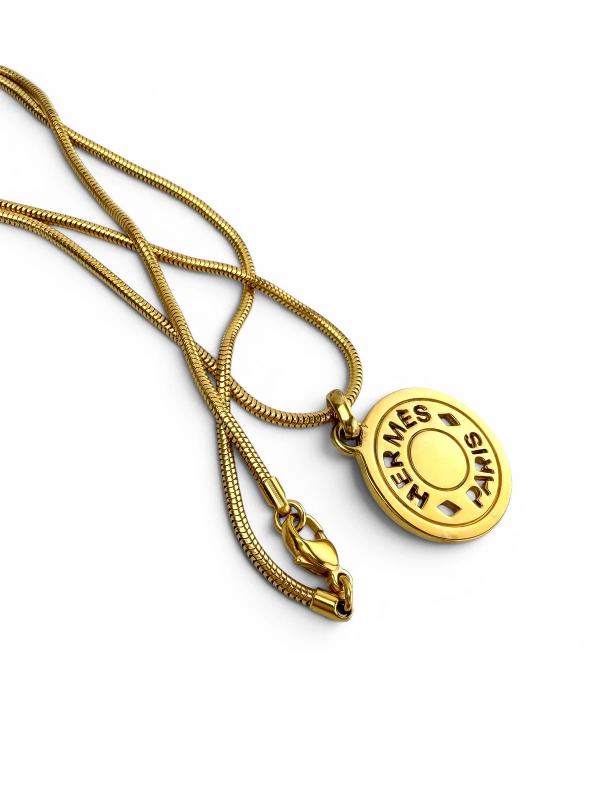 Hermès — Hermes Tone Selle Logo Necklace — Accessory — resale