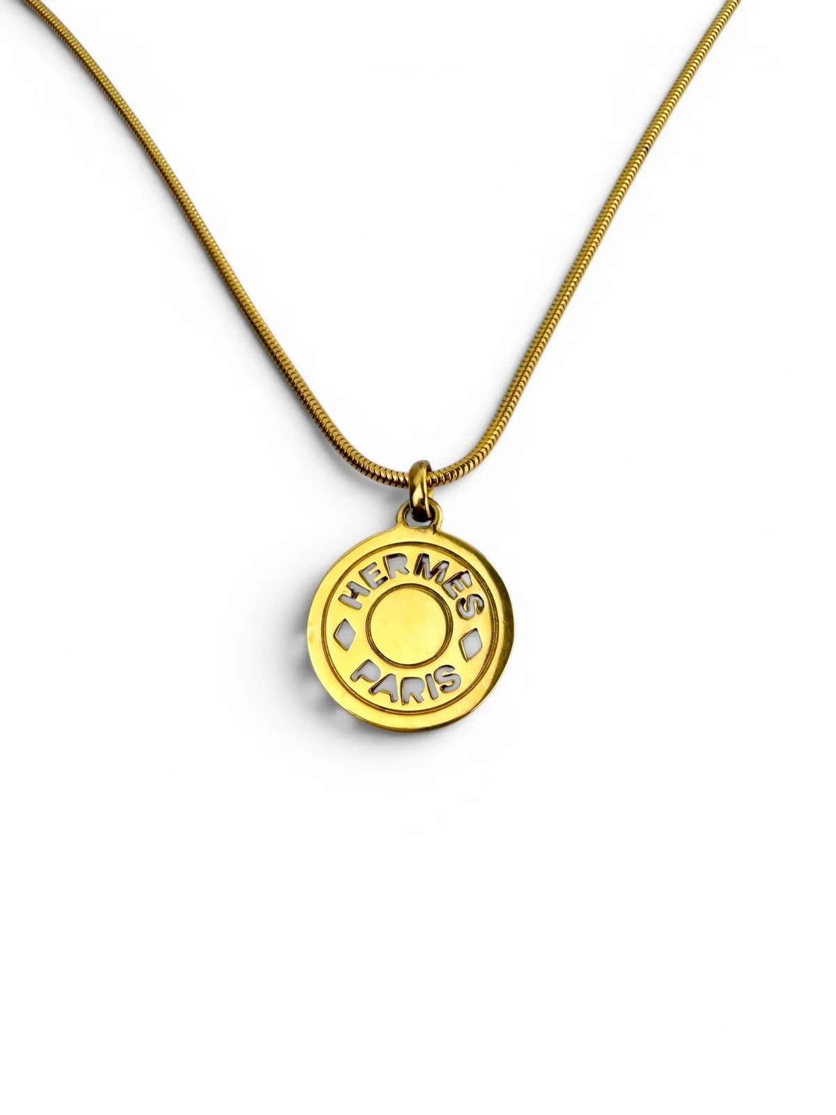 Hermes Tone Selle Logo Necklace 3