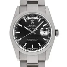 Rolex — Rolex Day Date 118209 Black Bar Y Number Second Hand — Watch — resale