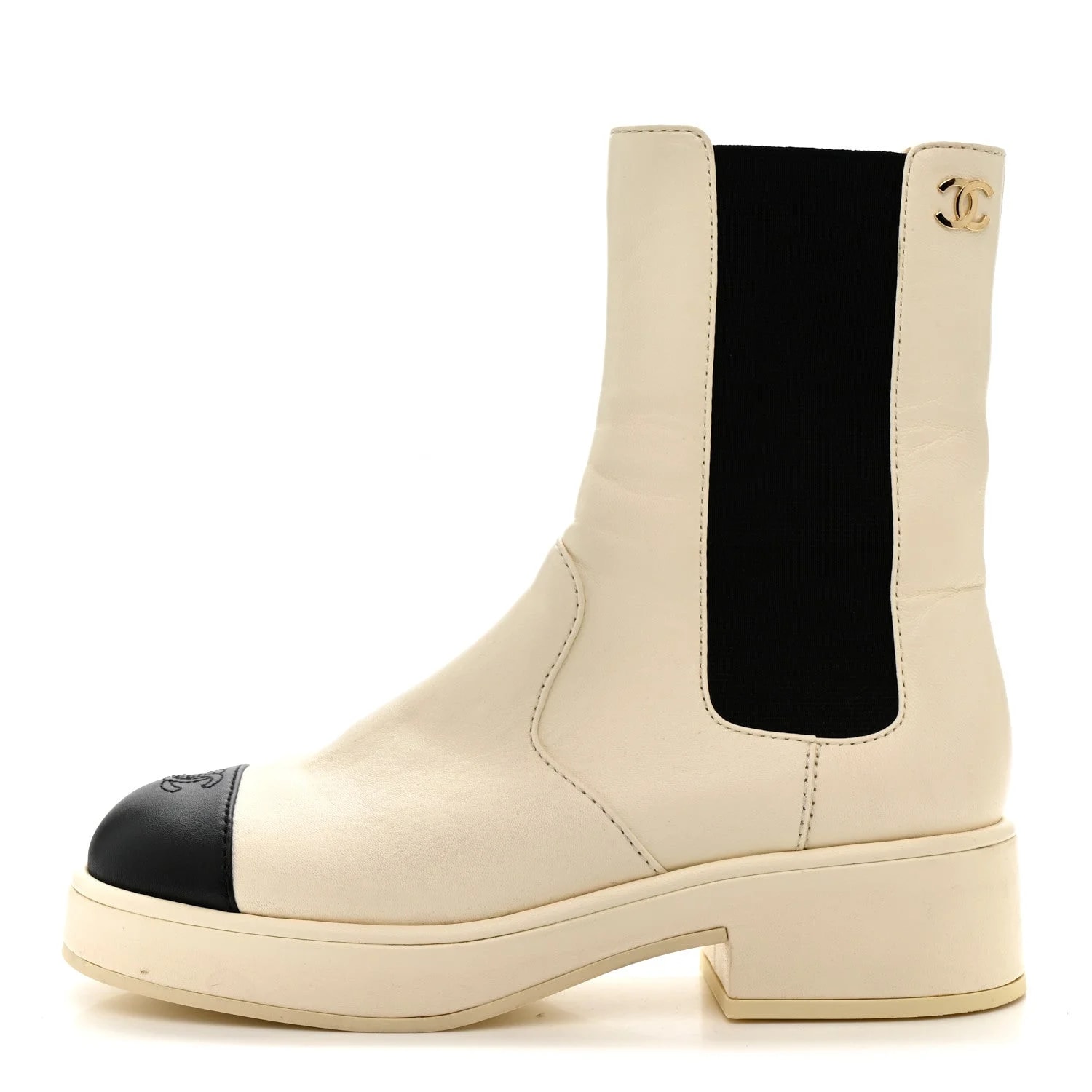 Chanel — Cap Toe CC Ankle 39.5 — Designer Shoe — resale