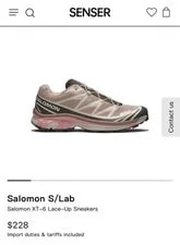 Salomon S/Lab XT-6 Athletic Lace-Up Comfort 4