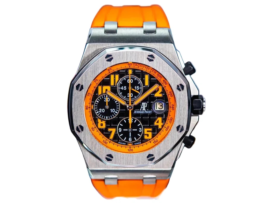 Worldofluxuryus — Audemars Piguet Royal Oak Offshore Chronograph “Volcano” Stainless Steel ’s — Watch — resale