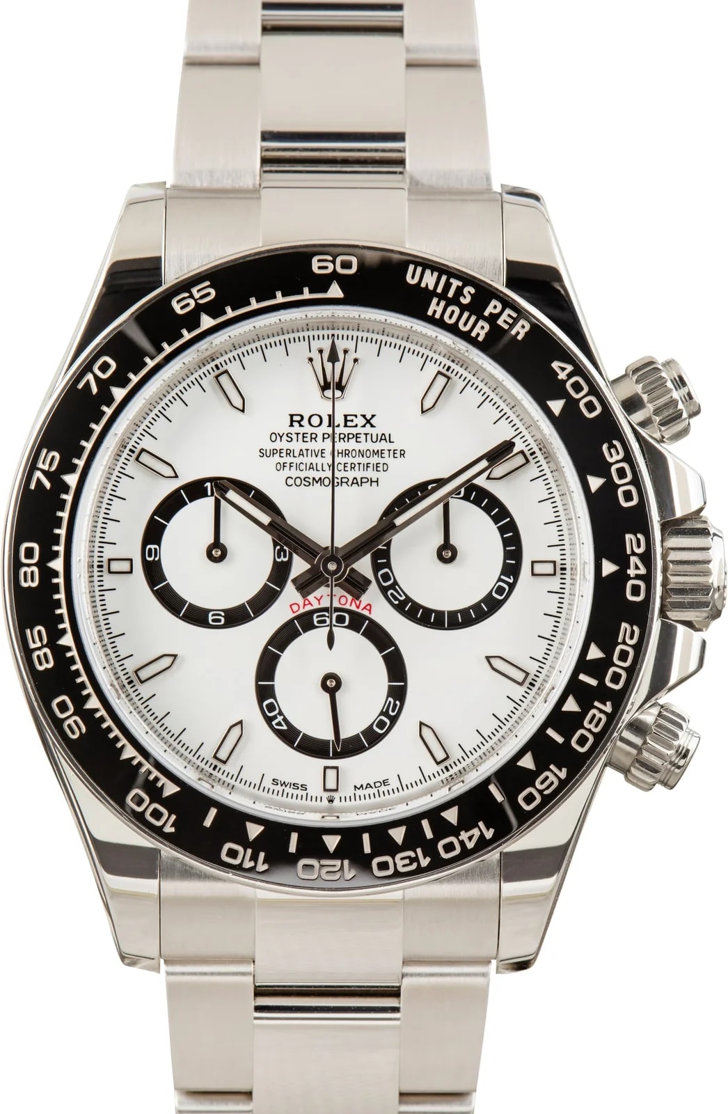 Rolex — White Chronograph Dial Rolex Daytona 126500 Stainless Steel — Watch — resale