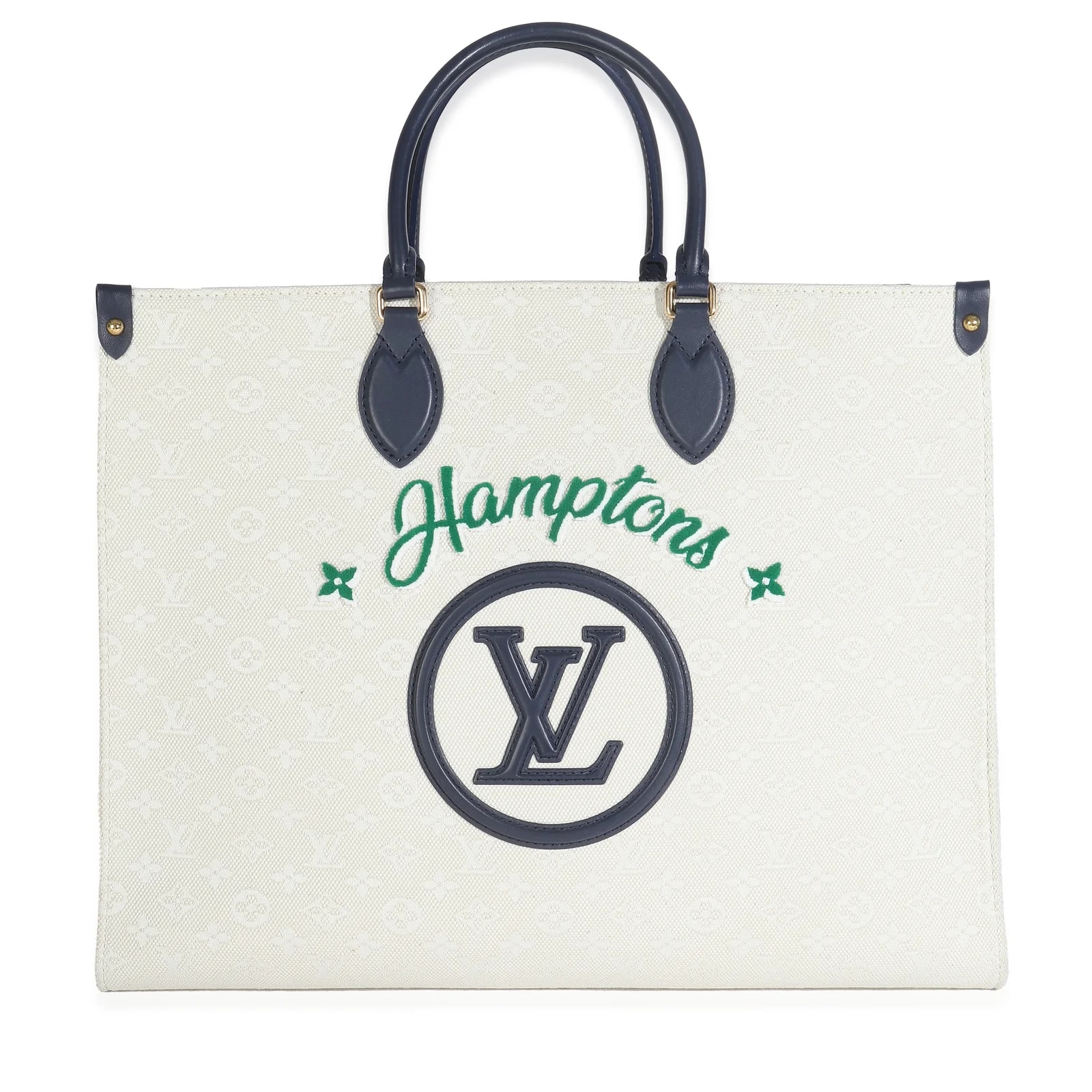 Louis Vuitton — Louis Vuitton Embroidered Tufted Hamptons Onthego G ; — Handbag — resale