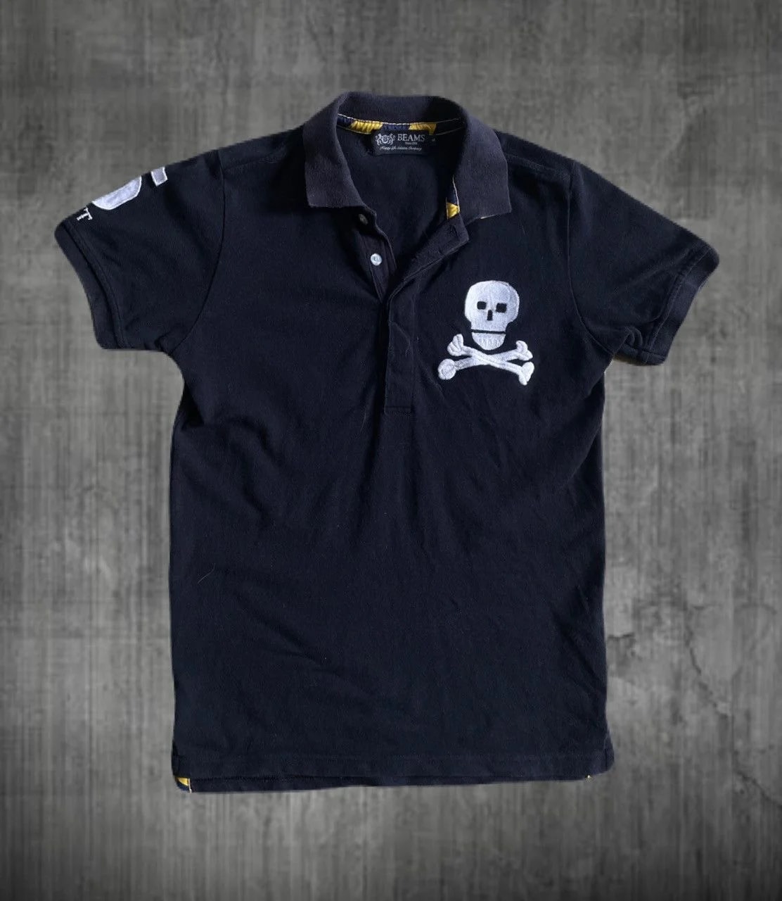 2000s Japanese Archive Vkei Skull Embroidery Polo Y2K — streetwear — deal