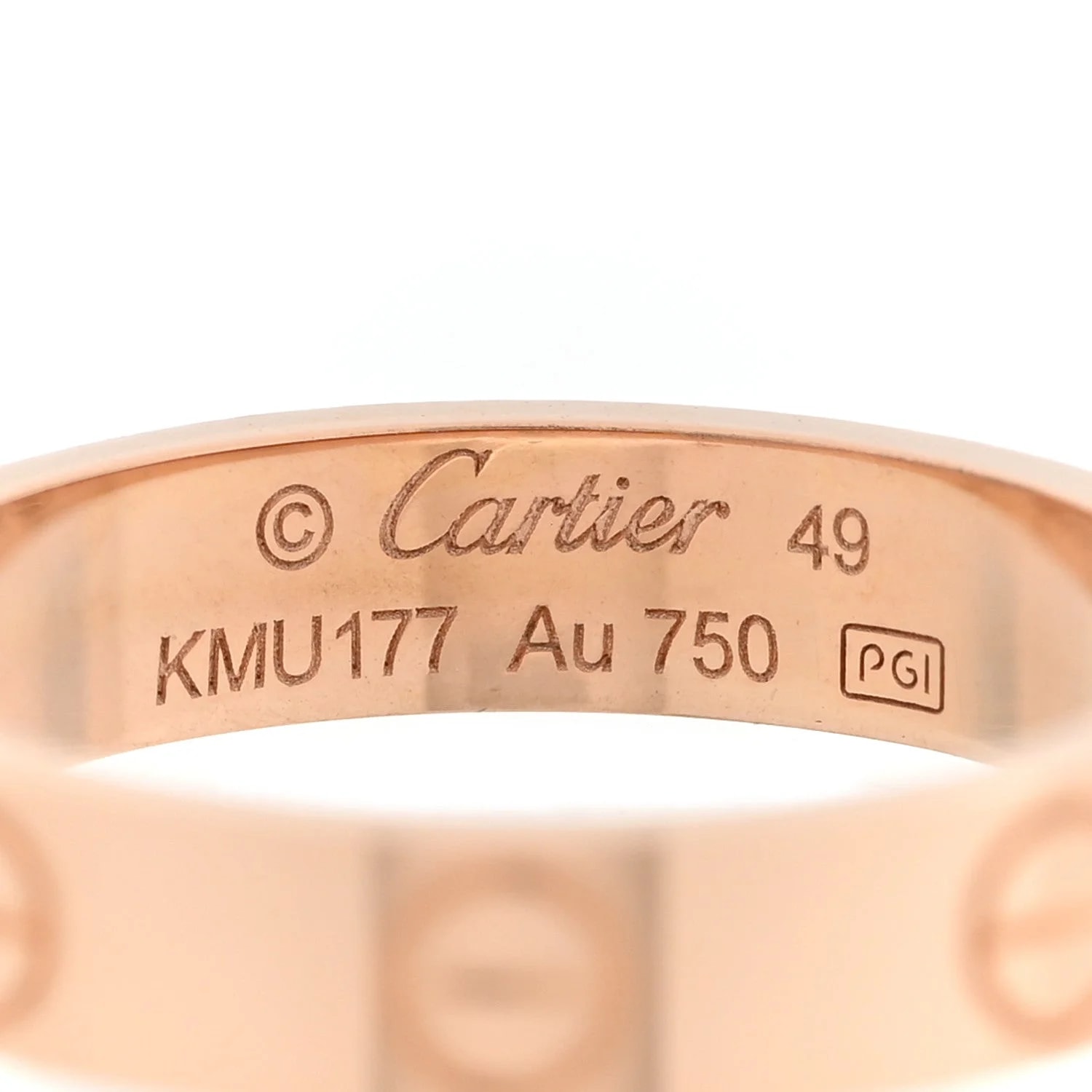 18K 3.5mm Love Wedding Band 49 4.75 4