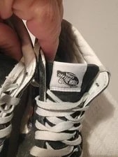 Vans Sk8 Hi Fruit Skull Skeleton Striped Shoe Size M 7.0 W8.5 4