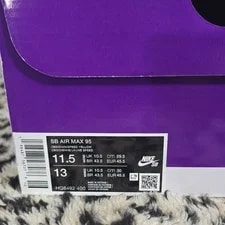 Nike SB Air Max 95 /Speed Skateboarding Shoes US 2