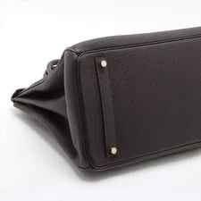 Hermès Birkin 35 le Tournay Verso Chocolat X Anemone Metal Fittings □ 4