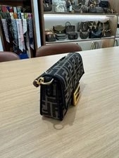 Fendi Baguette Mini Monogram Underarm Top Handle Crossbody 3